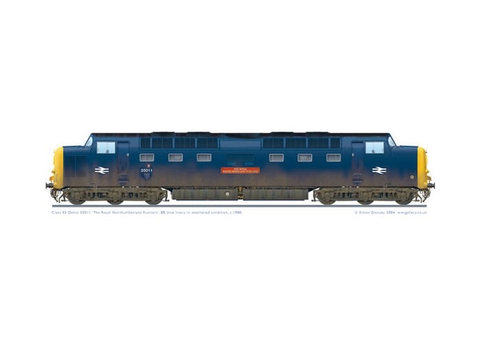 Class 55 Deltic 55011 ‘Royal Northumberland Fusiliers’ (weathered)