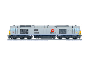 Class 60 60033 ‘Tees Steel Express’ Corus A3 print