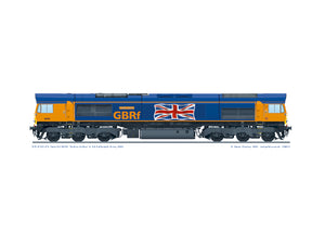 GBRf Class 66 66705 'Golden Jubilee' A3 print