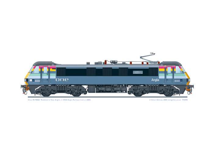 Class 90 90003 'Raedwald of East Anglia'