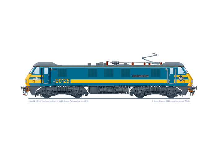 Class 90 90128 'Vrachtverbinding'