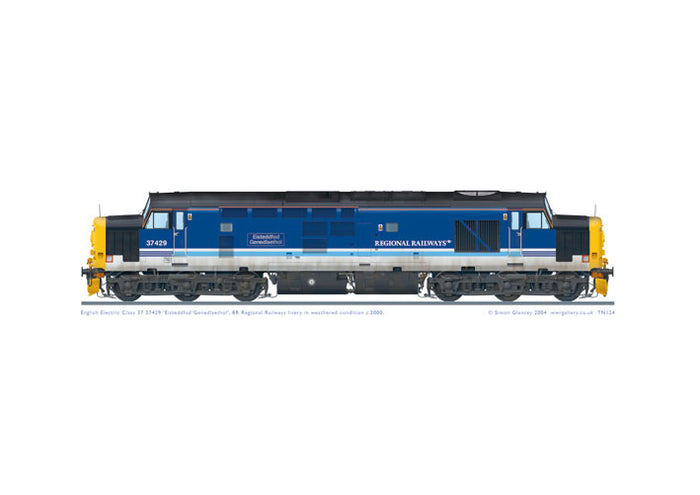 Class 37 37429 'Eisteddfod Genedlaethol' (weathered loco)