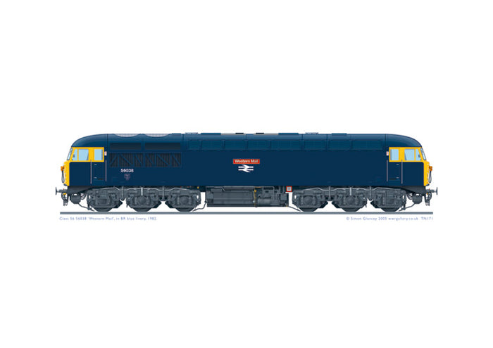 Class 56 56038 'Western Mail' BR blue livery
