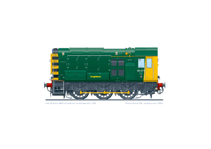 Class 08 08077 Freightliner livery, c.1999