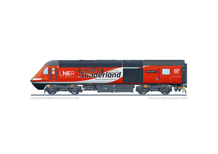 Class 43 HST 43274 LNER, 2018.