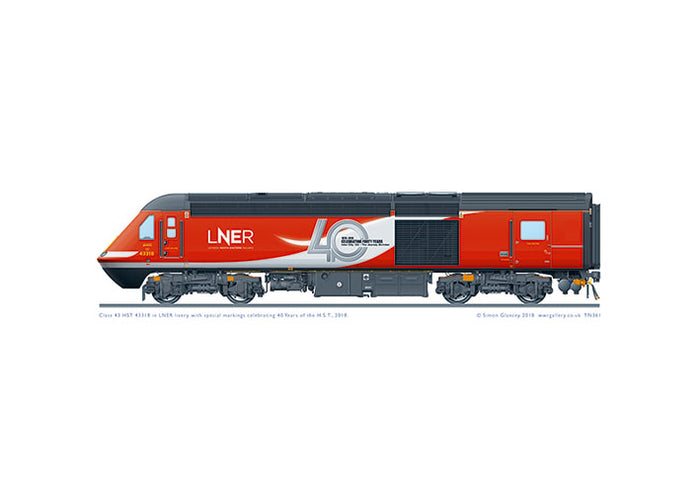 Class 43 HST 43318 LNER, 2018.