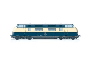 German Railways' V200 Class locomotive 220.012 in DB Ocean Blue and Ivory colours