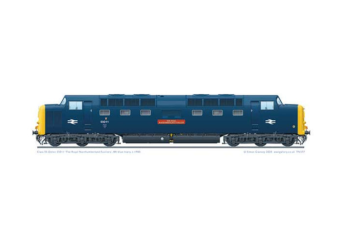 Class 55 Deltic 55011 ‘Royal Northumberland Fusiliers’ (clean)
