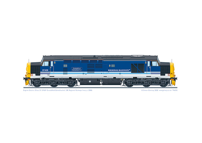 Class 37 37429 'Eisteddfod Genedlaethol' (unweathered loco)