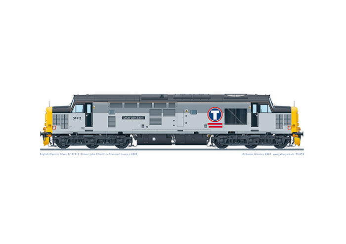 Class 37 37412 'Driver John Elliott' (unweathered loco)