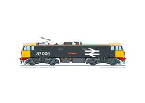 Class 87 loco 87006 in the experimental Intercity livery 1984.