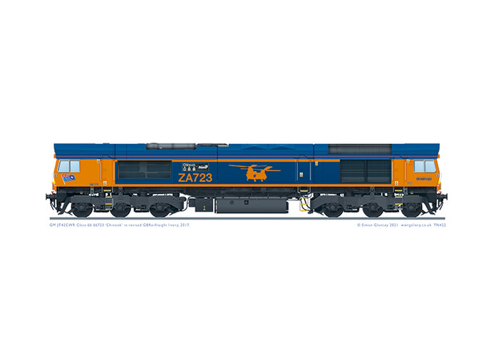 Class 66723 'Chinook' revised 2017 livery