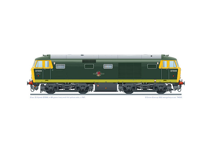 Class 35 Hymek D7000 in BR green, c.1967